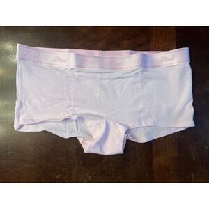 NWT Victoria’s Secret PINK Light Pink Logo Boyshort Panties Size M Y2K